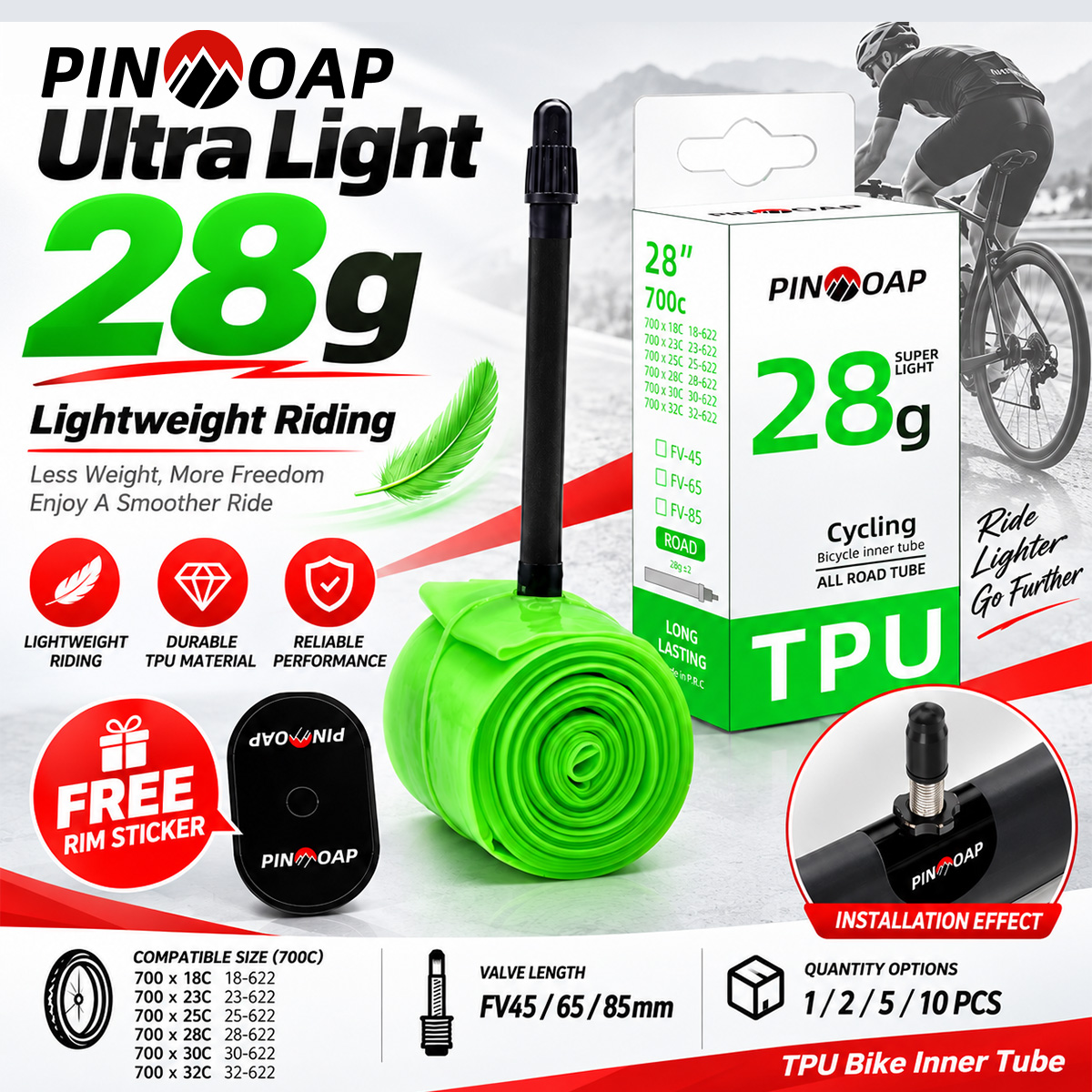 Inner Tube 700C - PINMOAP: cámara de aire ligera de