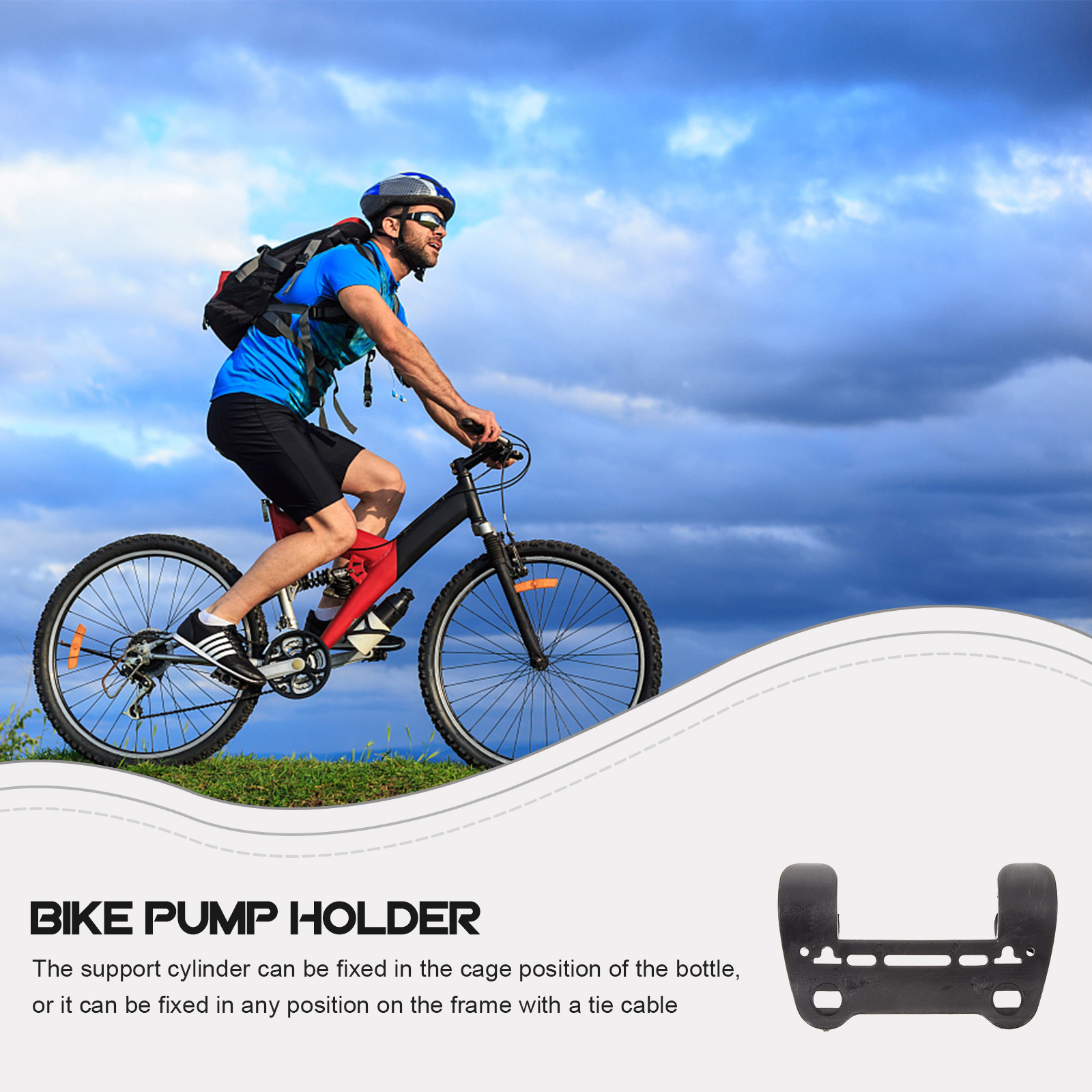 Bike Pump Frame Mount - Soporte universal para bomba de bicicleta,