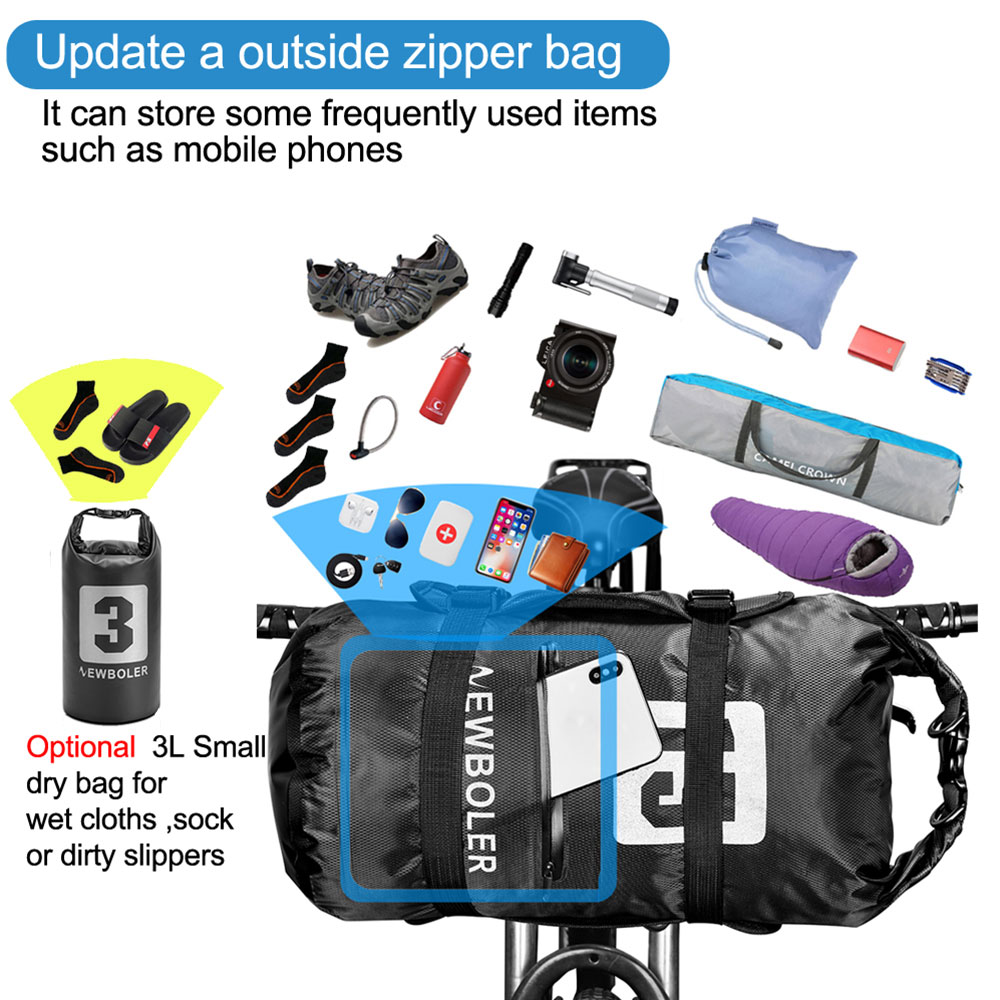 NEWBOLER-bolsa impermeable par - Cycling Commuter Backpack Waterproof reseña y precio