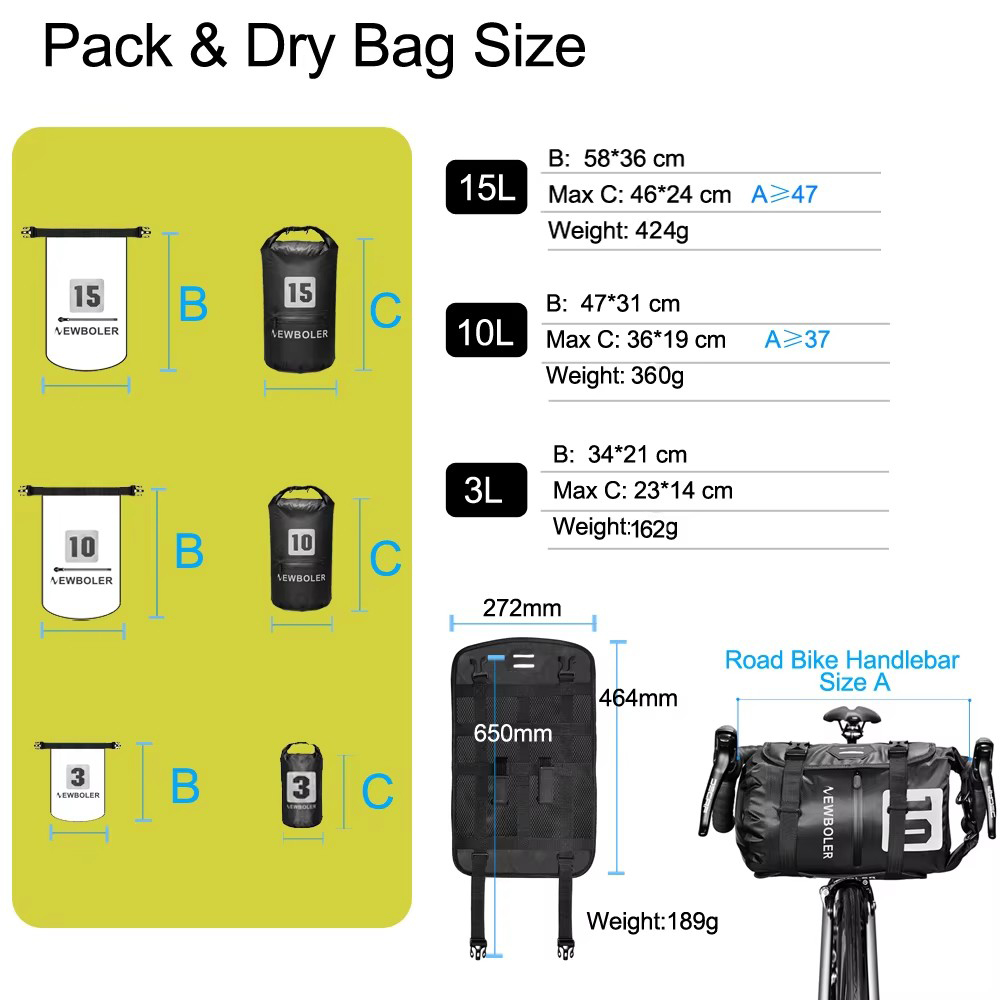 NEWBOLER-bolsa impermeable par - Cycling Commuter Backpack Waterproof reseña y precio